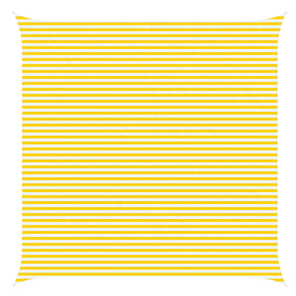 vidaXL Sun Shade Sail Yellow and White 6 x 6 m 100% Polyester Oxford
