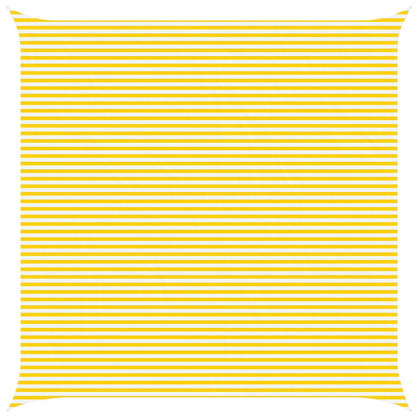 vidaXL Sun Shade Sail Yellow and White 7 x 7 m 100% Polyester Oxford
