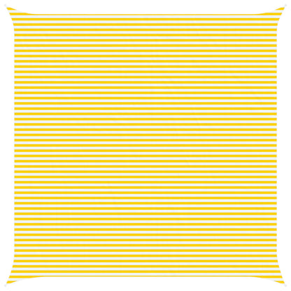 vidaXL Sun Shade Sail Yellow and White 7 x 7 m 100% Polyester Oxford