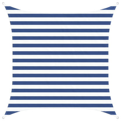 vidaXL Sun Shade Sail Blue and White 2 x 2 m 100% Polyester Oxford