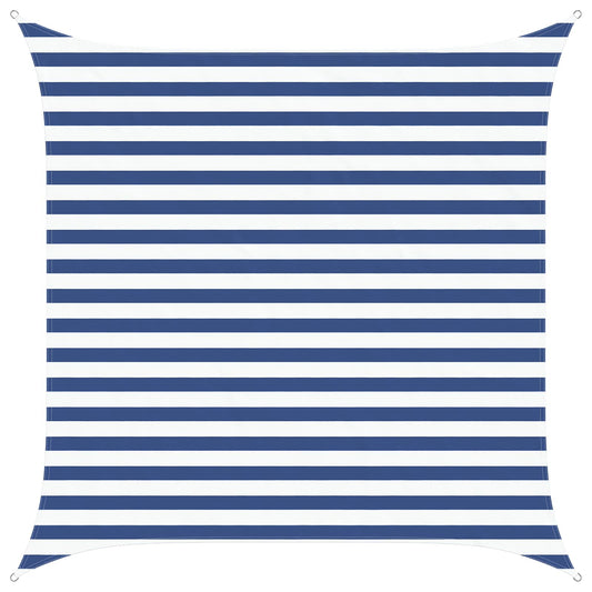 vidaXL Sun Shade Sail Blue and White 2.5 x 2.5 m 100% Polyester Oxford