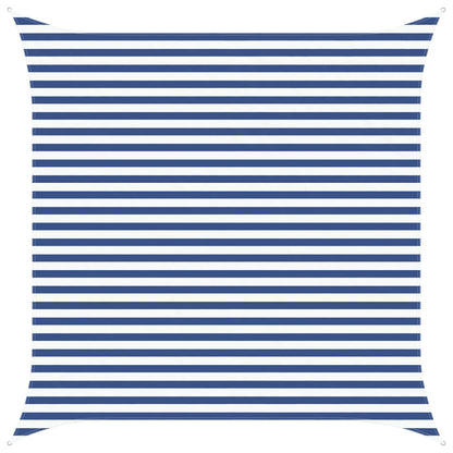 vidaXL Sun Shade Sail Blue and White 3.6 x 3.6 m 100% Polyester Oxford