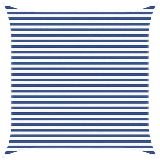 vidaXL Sun Shade Sail Blue and White 3.6 x 3.6 m 100% Polyester Oxford