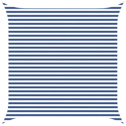 vidaXL Sun Shade Sail Blue and White 4 x 4 m 100% Polyester Oxford
