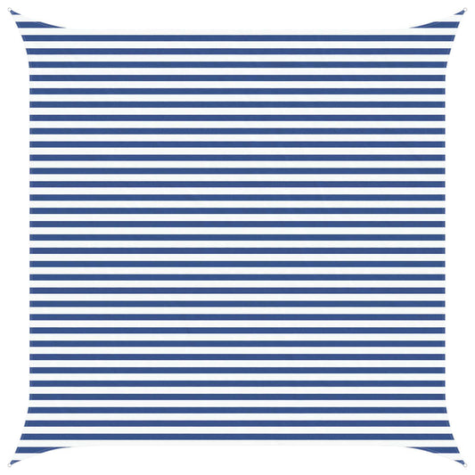 vidaXL Sun Shade Sail Blue and White 4.5 x 4.5 m 100% Polyester Oxford