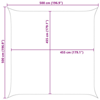 vidaXL Sun Shade Sail Blue and White 5 x 5 m 100% Polyester Oxford
