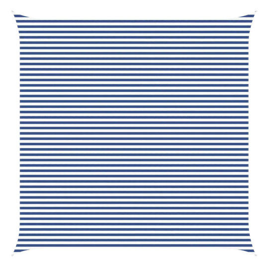 vidaXL Sun Shade Sail Blue and White 6 x 6 m 100% Polyester Oxford