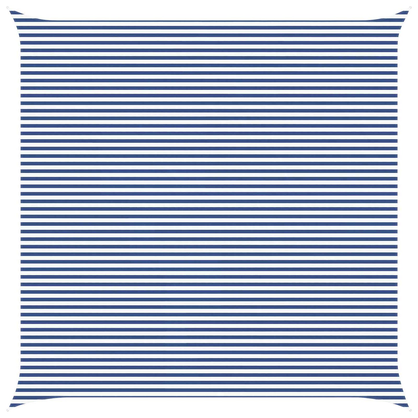 vidaXL Sun Shade Sail Blue and White 7 x 7 m 100% Polyester Oxford