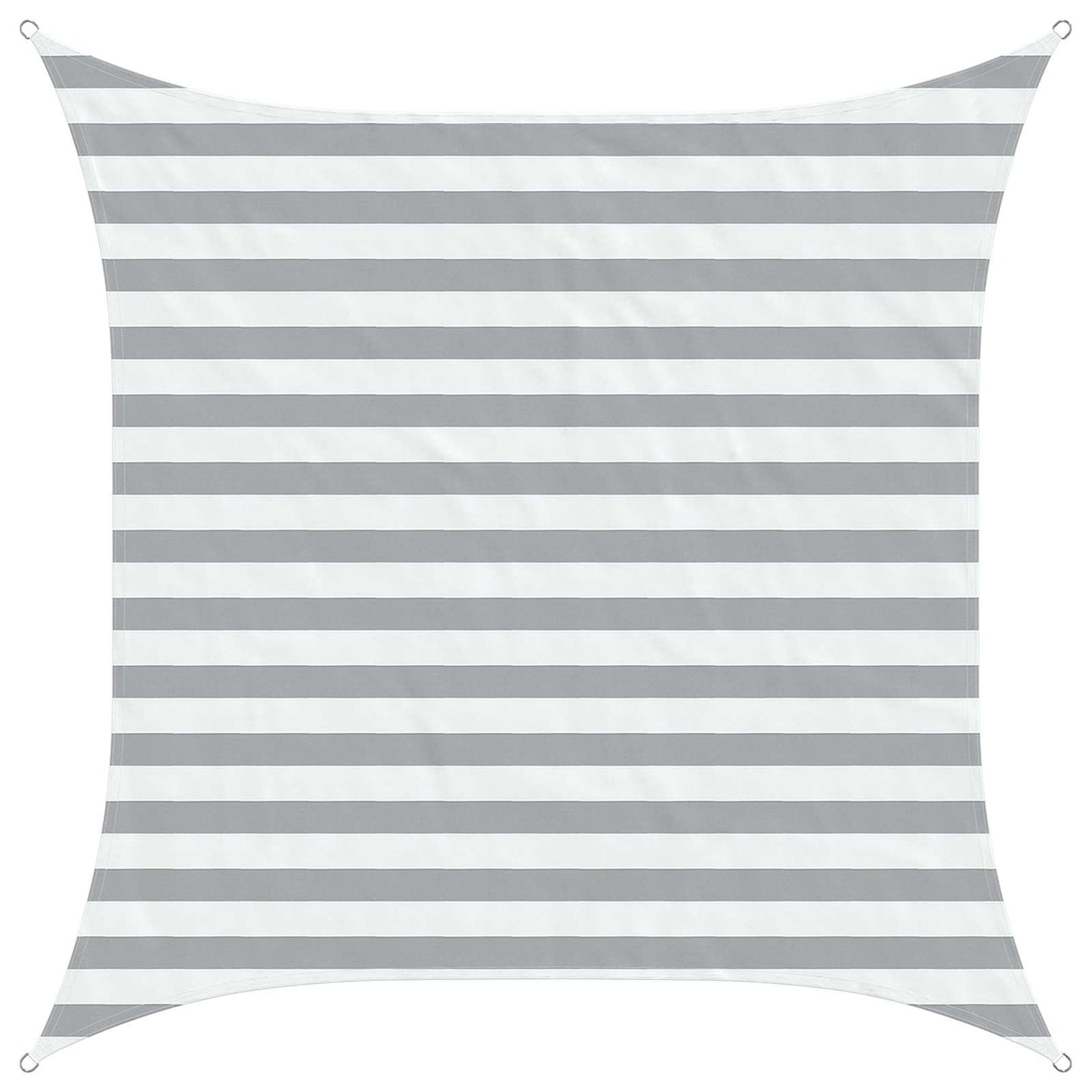 vidaXL Sun Shade Sail Light Grey and White 2 x 2 m