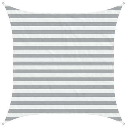 vidaXL Sun Shade Sail Light Grey and White 2 x 2 m