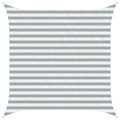 vidaXL Sun Shade Sail Light Grey and White 2.5 x 2.5 m