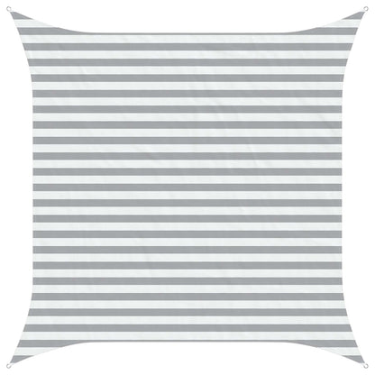 vidaXL Sun Shade Sail Light Grey and White 3 x 3 m