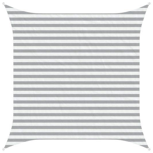 vidaXL Sun Shade Sail Light Grey and White 3 x 3 m
