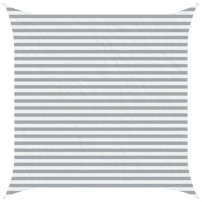 vidaXL Sun Shade Sail Light Grey and White 3.6 x 3.6 m