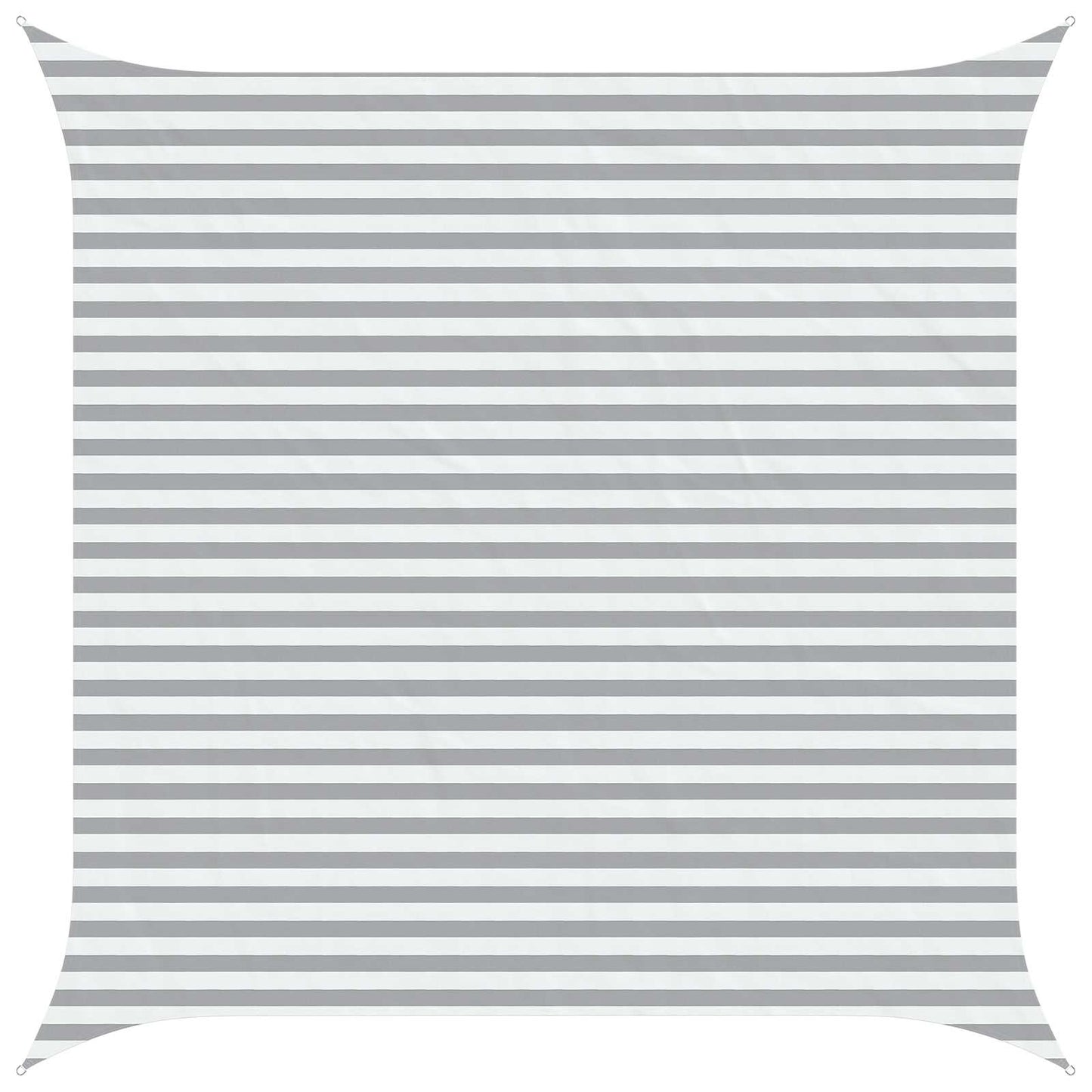 vidaXL Sun Shade Sail Light Grey and White 4 x 4 m