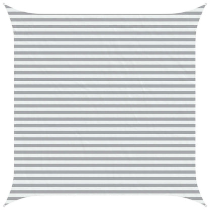 vidaXL Sun Shade Sail Light Grey and White 4 x 4 m