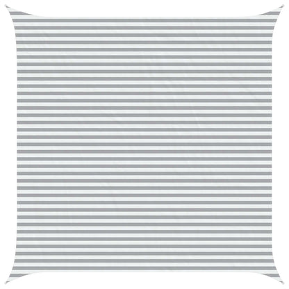 vidaXL Sun Shade Sail Light Grey and White 5 x 5 m