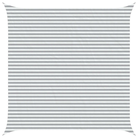 vidaXL Sun Shade Sail Light Grey and White 5 x 5 m