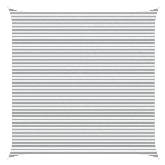 vidaXL Sun Shade Sail Light Grey and White 6 x 6 m