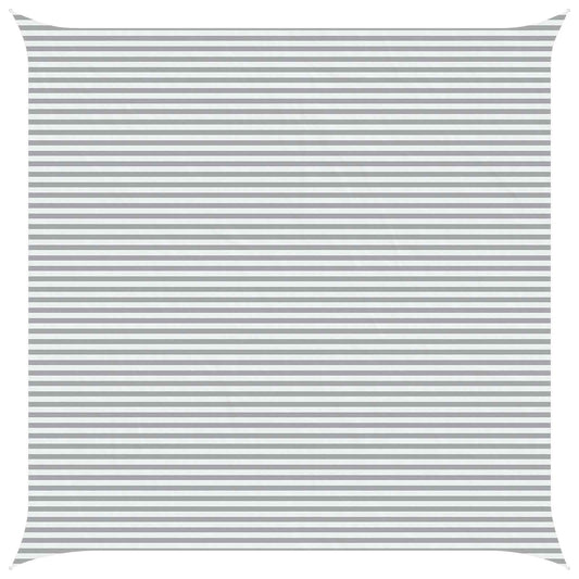 vidaXL Sun Shade Sail Light Grey and White 7 x 7 m