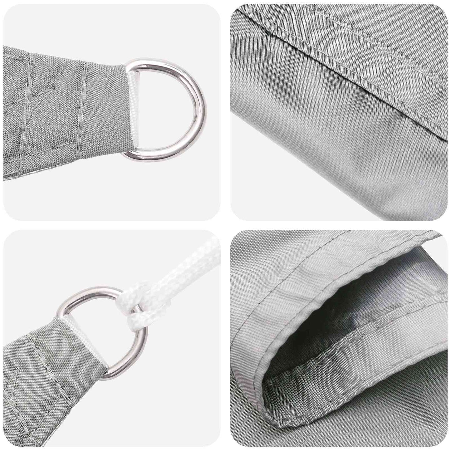 vidaXL Sun Shade Sail Light Grey 6 x 2.5 m 100% Polyester Oxford