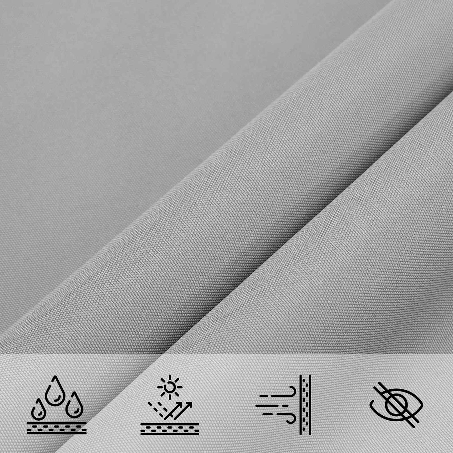 vidaXL Sun Shade Sail Light Grey 6 x 2.5 m 100% Polyester Oxford