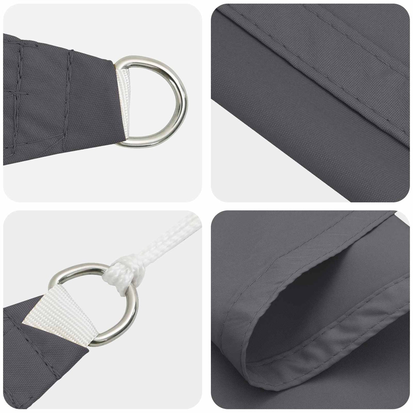 vidaXL Sun Shade Sail Anthracite 6 x 2.5 m 100% Polyester Oxford