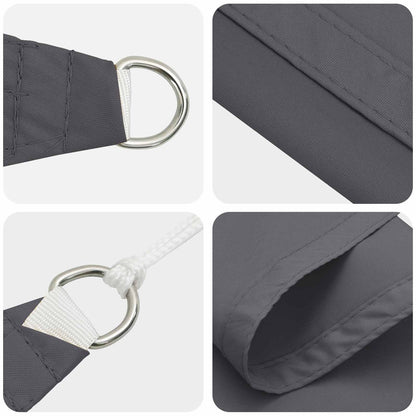 vidaXL Sun Shade Sail Anthracite 6 x 2.5 m 100% Polyester Oxford