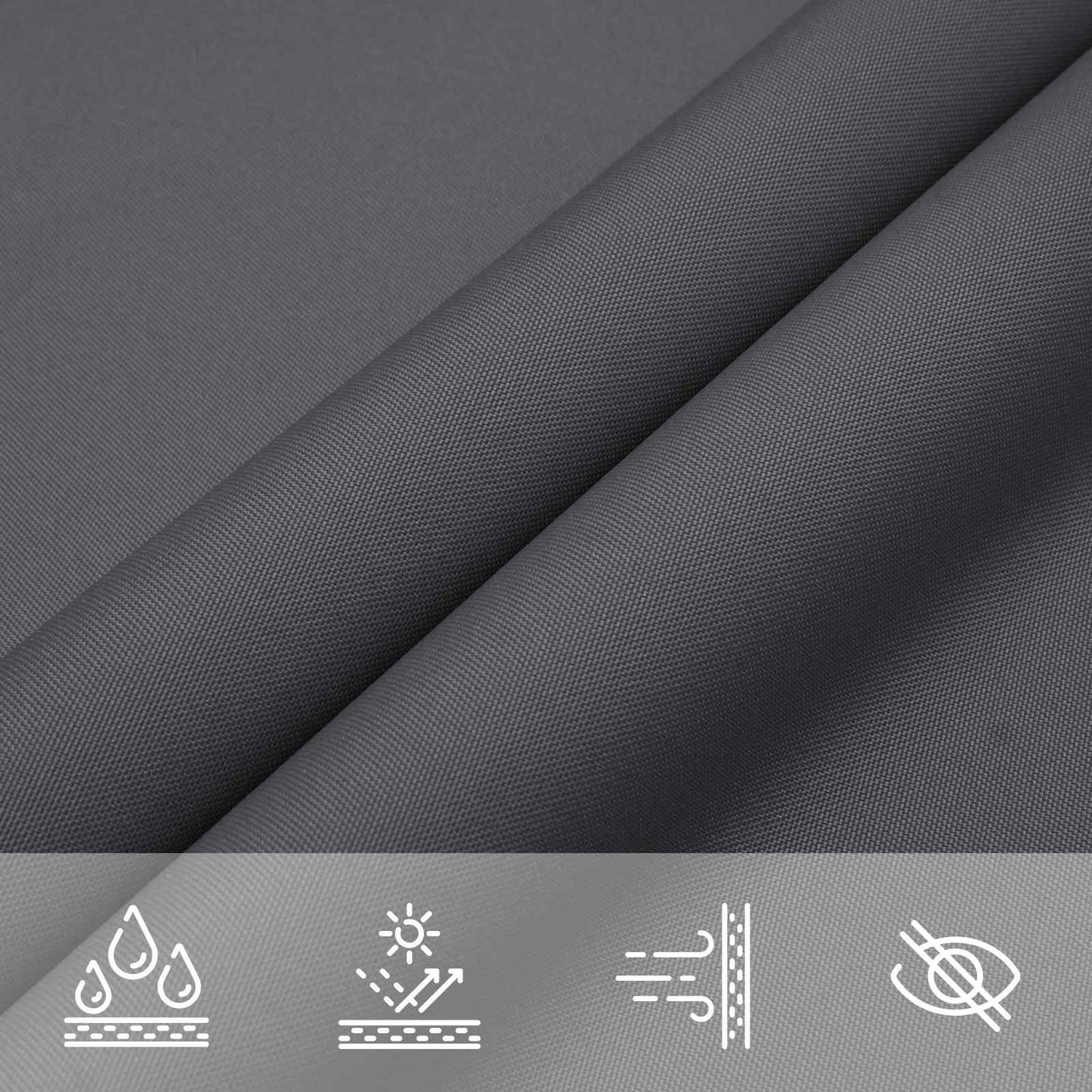 vidaXL Sun Shade Sail Anthracite 6 x 2.5 m 100% Polyester Oxford