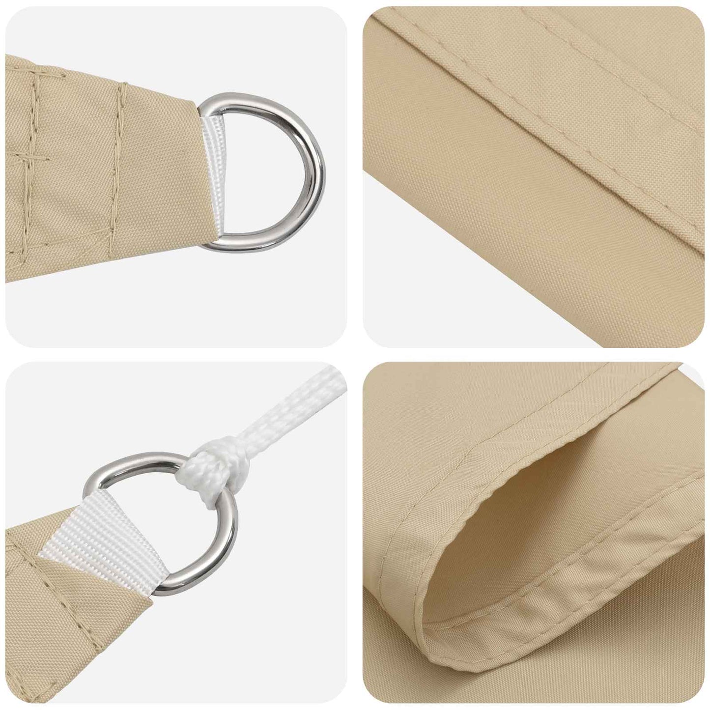 vidaXL Sun Shade Sail Beige 6 x 2.5 m 100% Polyester Oxford