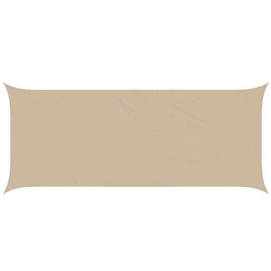 vidaXL Sun Shade Sail Beige 6 x 2.5 m 100% Polyester Oxford