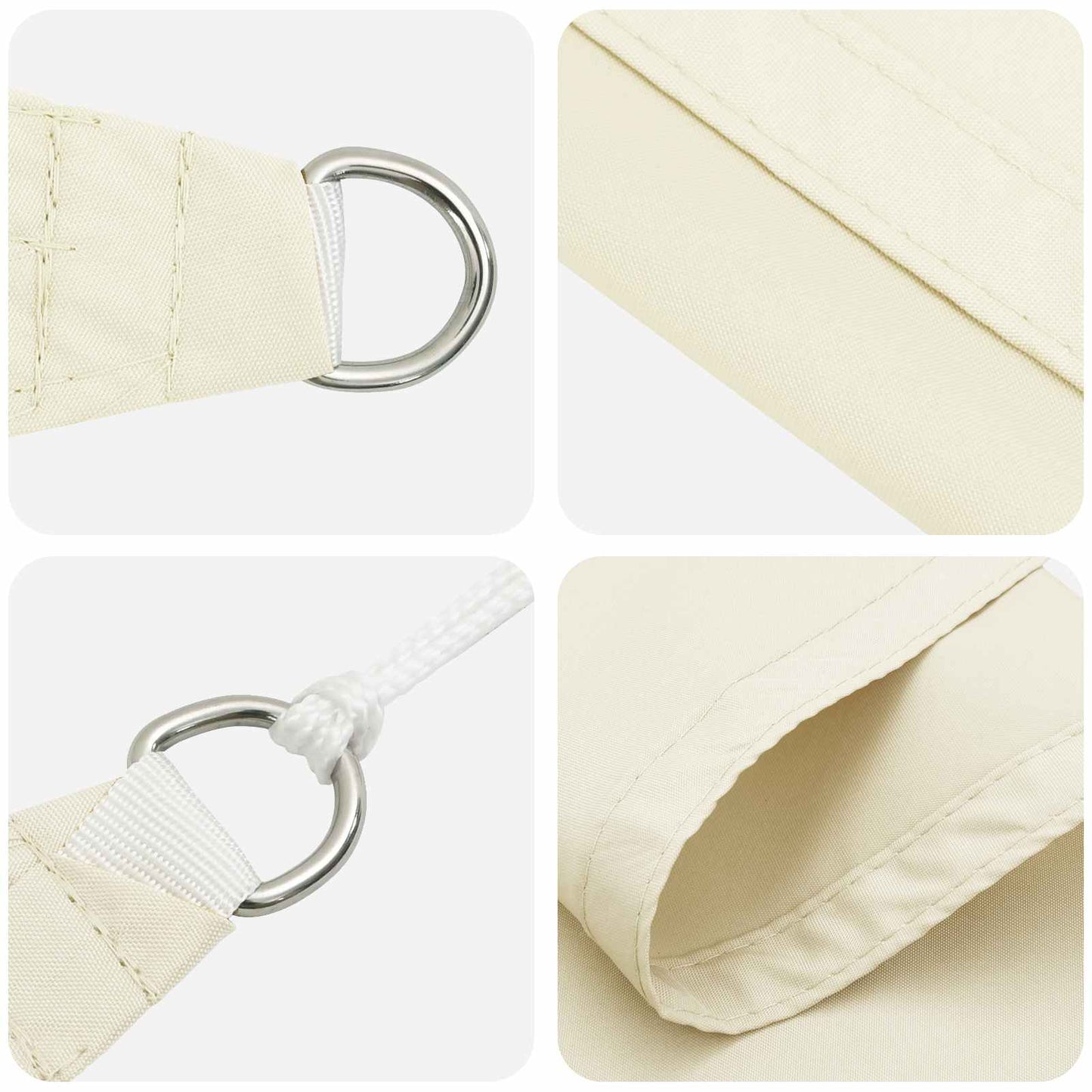 vidaXL Sun Shade Sail Cream 6 x 2 m 100% Polyester Oxford