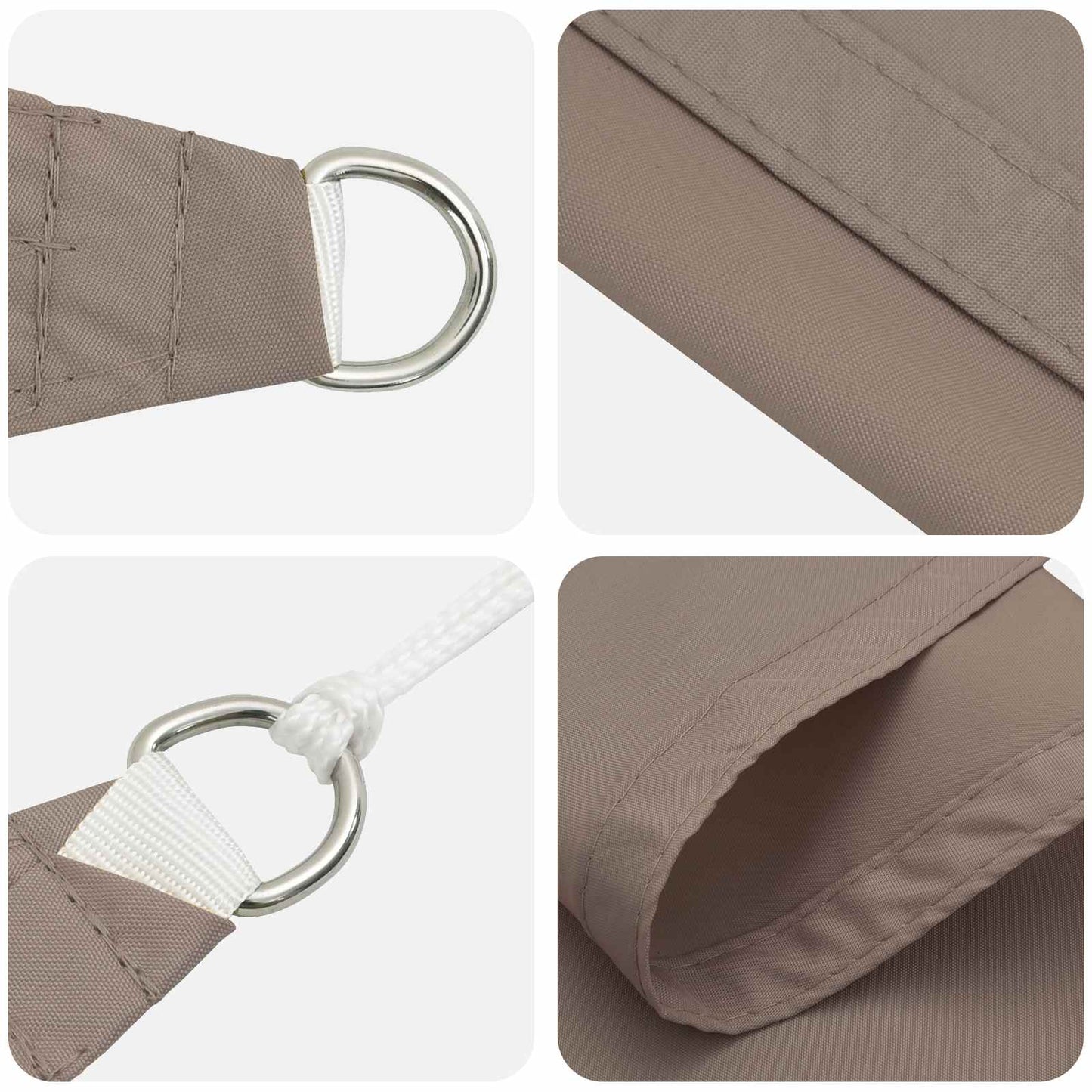vidaXL Sun Shade Sail Taupe 6 x 2 m 100% Polyester Oxford