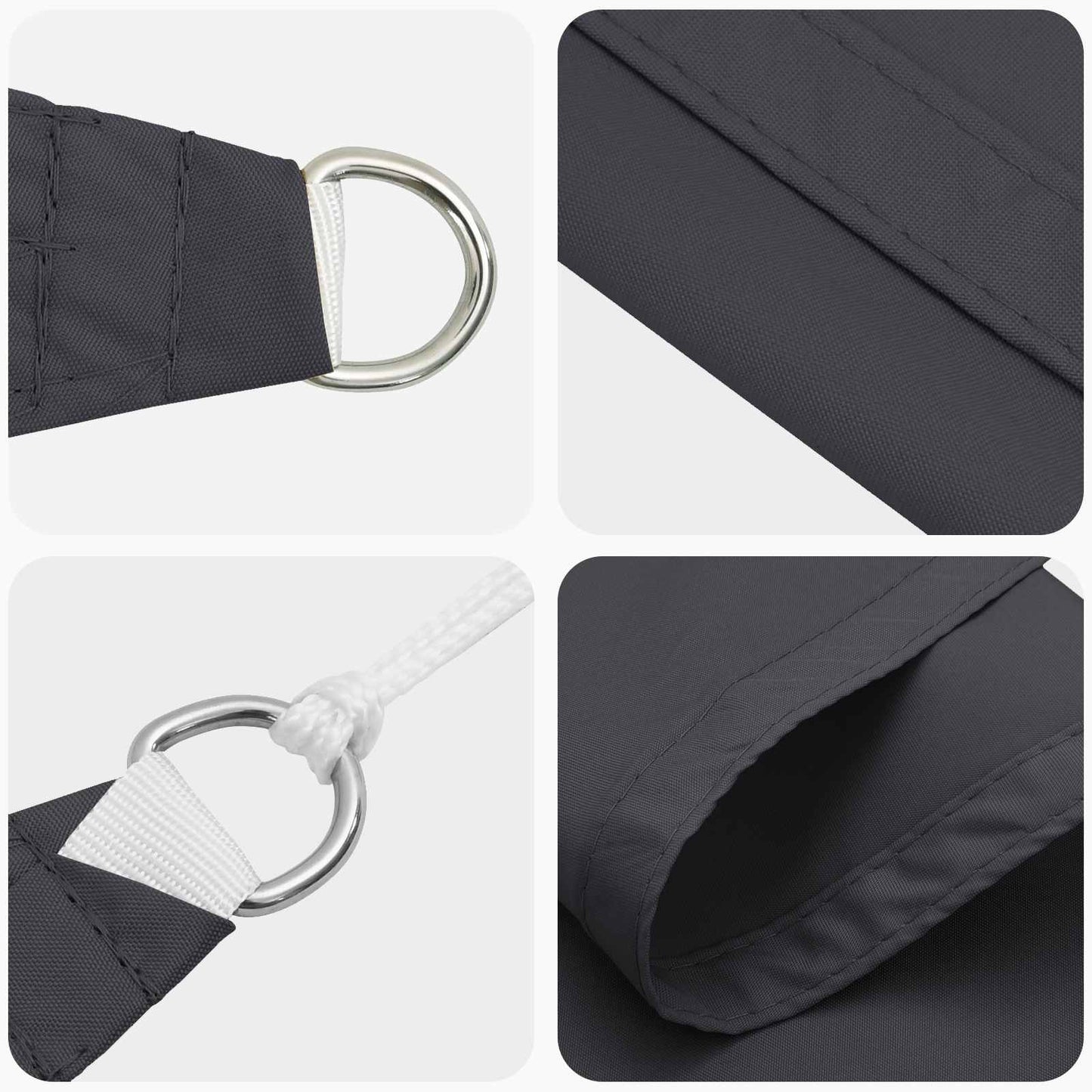 vidaXL Sun Shade Sail Black 6 x 2,5 m 100% Polyester Oxford