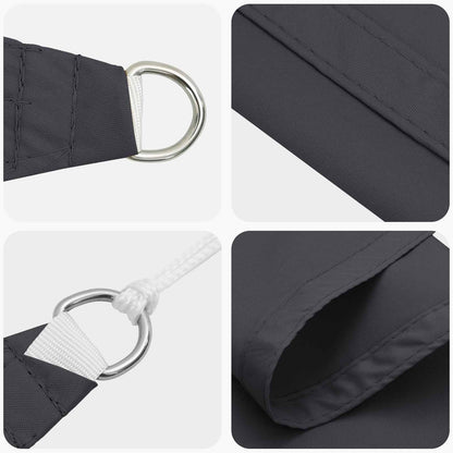 vidaXL Sun Shade Sail Black 6 x 2,5 m 100% Polyester Oxford