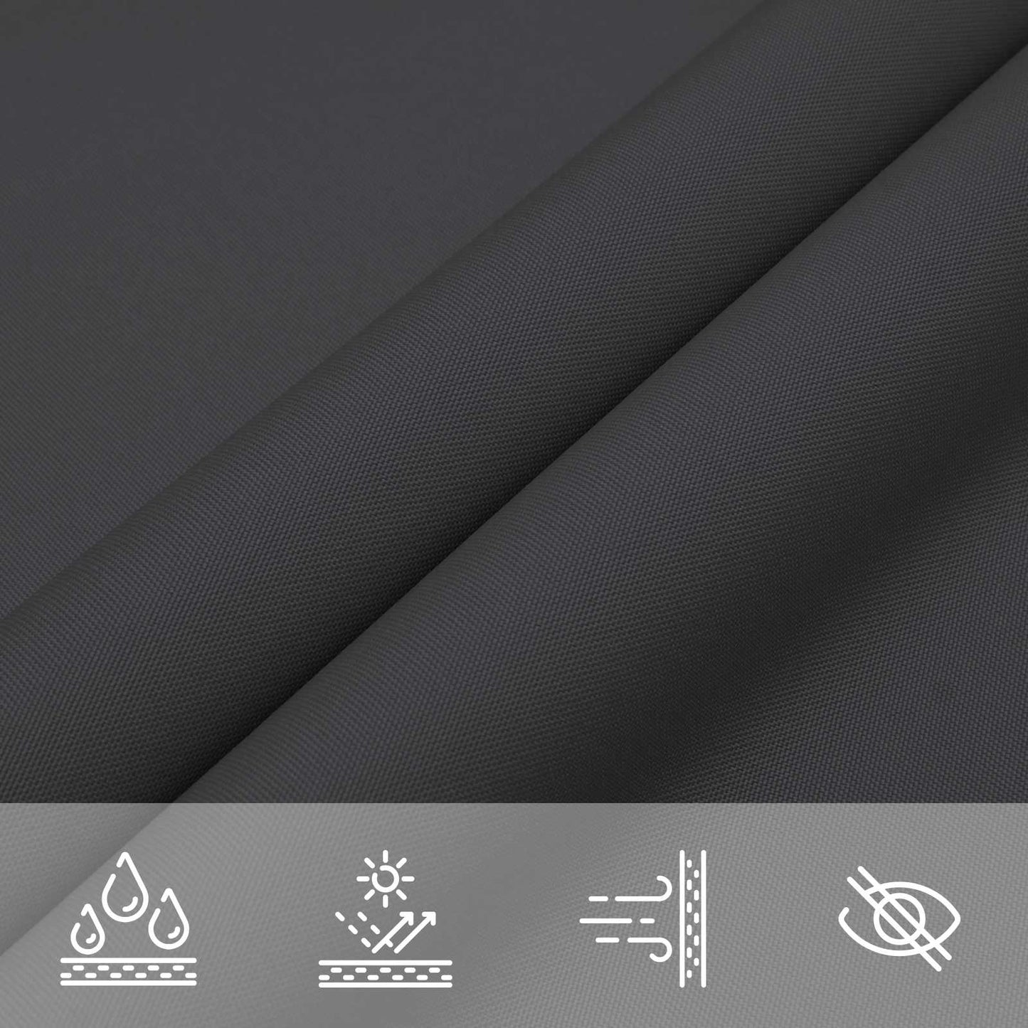 vidaXL Sun Shade Sail Black 6 x 2,5 m 100% Polyester Oxford