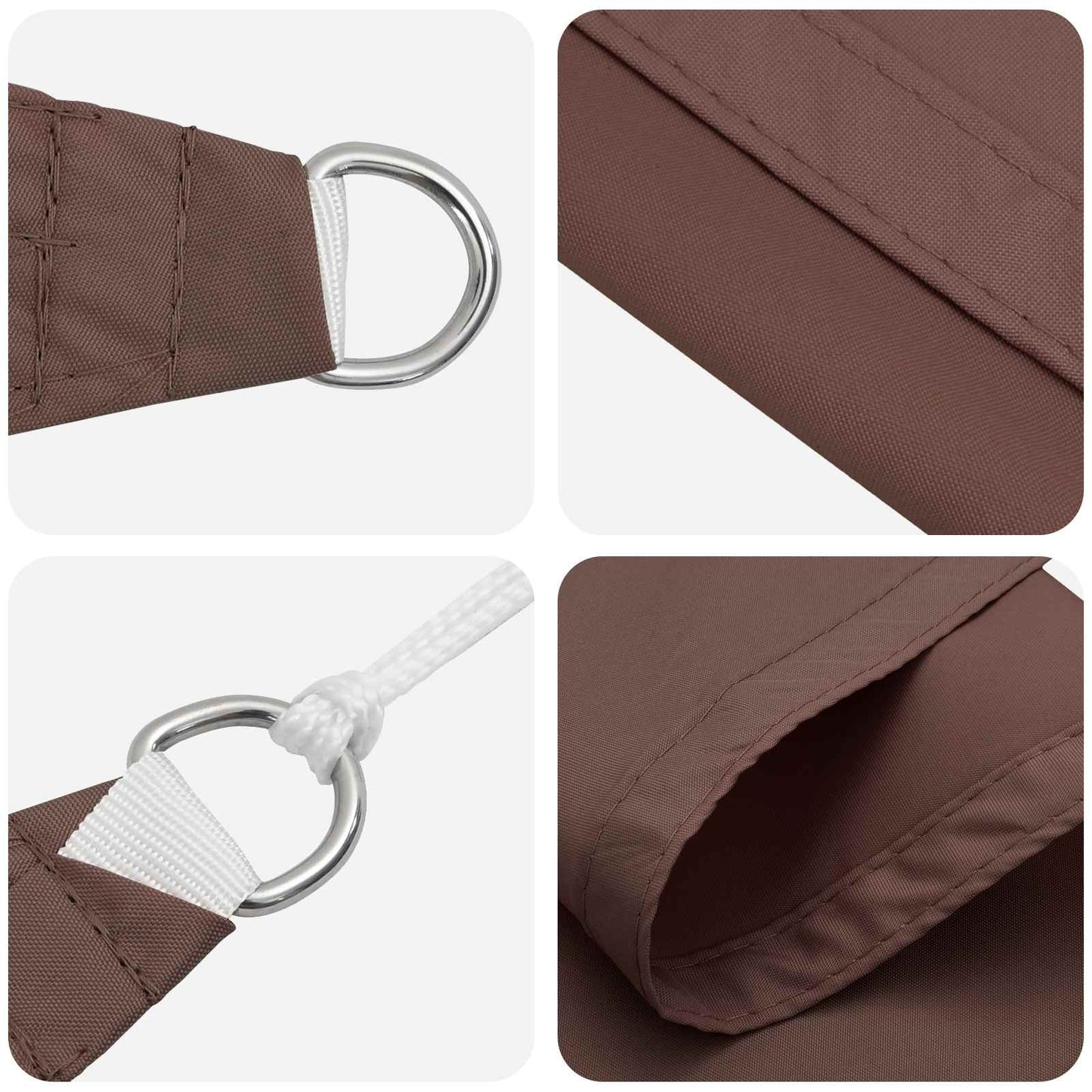 vidaXL Sun Shade Sail Brown 6 x 2 m 100% Polyester Oxford