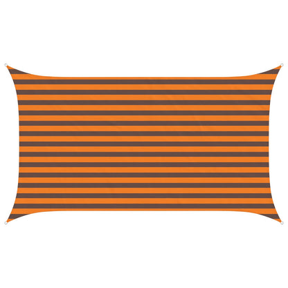 vidaXL Sun Shade Sail Orange and Brown 3.5 x 2 m 100% Polyester Oxford