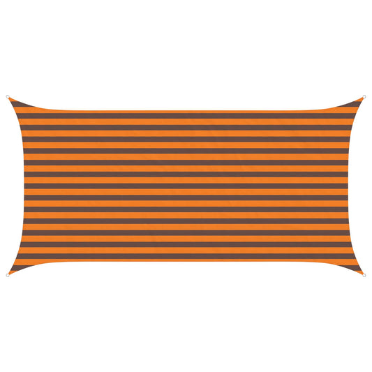 vidaXL Sun Shade Sail Orange and Brown 4 x 2 m 100% Polyester Oxford