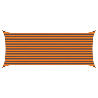 vidaXL Sun Shade Sail Orange and Brown 5 x 2 m 100% Polyester Oxford
