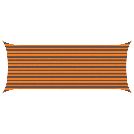 vidaXL Sun Shade Sail Orange and Brown 5 x 2 m 100% Polyester Oxford