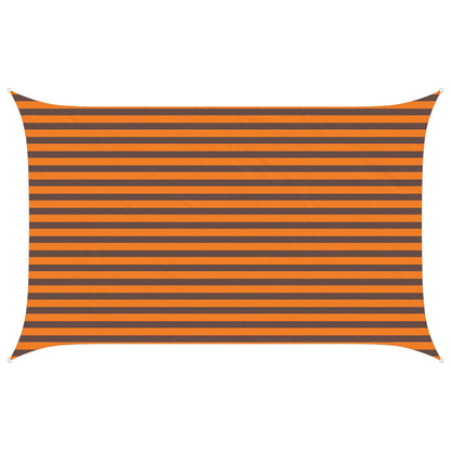 vidaXL Sun Shade Sail Orange and Brown 4 x 2.5 m 100% Polyester Oxford