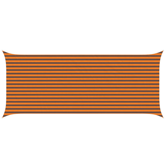 vidaXL Sun Shade Sail Orange and Brown 6 x 2.5 m 100% Polyester Oxford