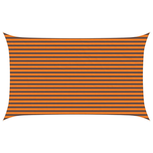 vidaXL Sun Shade Sail Orange and Brown 5 x 3 m 100% Polyester Oxford