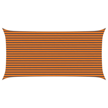 vidaXL Sun Shade Sail Orange and Brown 6 x 3 m 100% Polyester Oxford