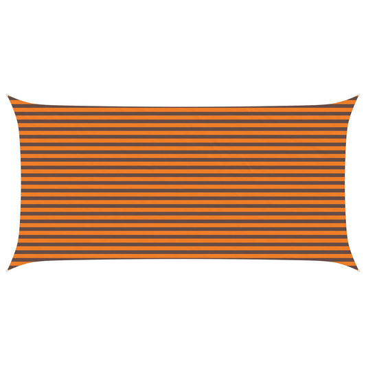 vidaXL Sun Shade Sail Orange and Brown 6 x 3 m 100% Polyester Oxford