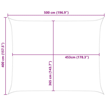 vidaXL Sun Shade Sail Orange and Brown 5 x 4 m 100% Polyester Oxford