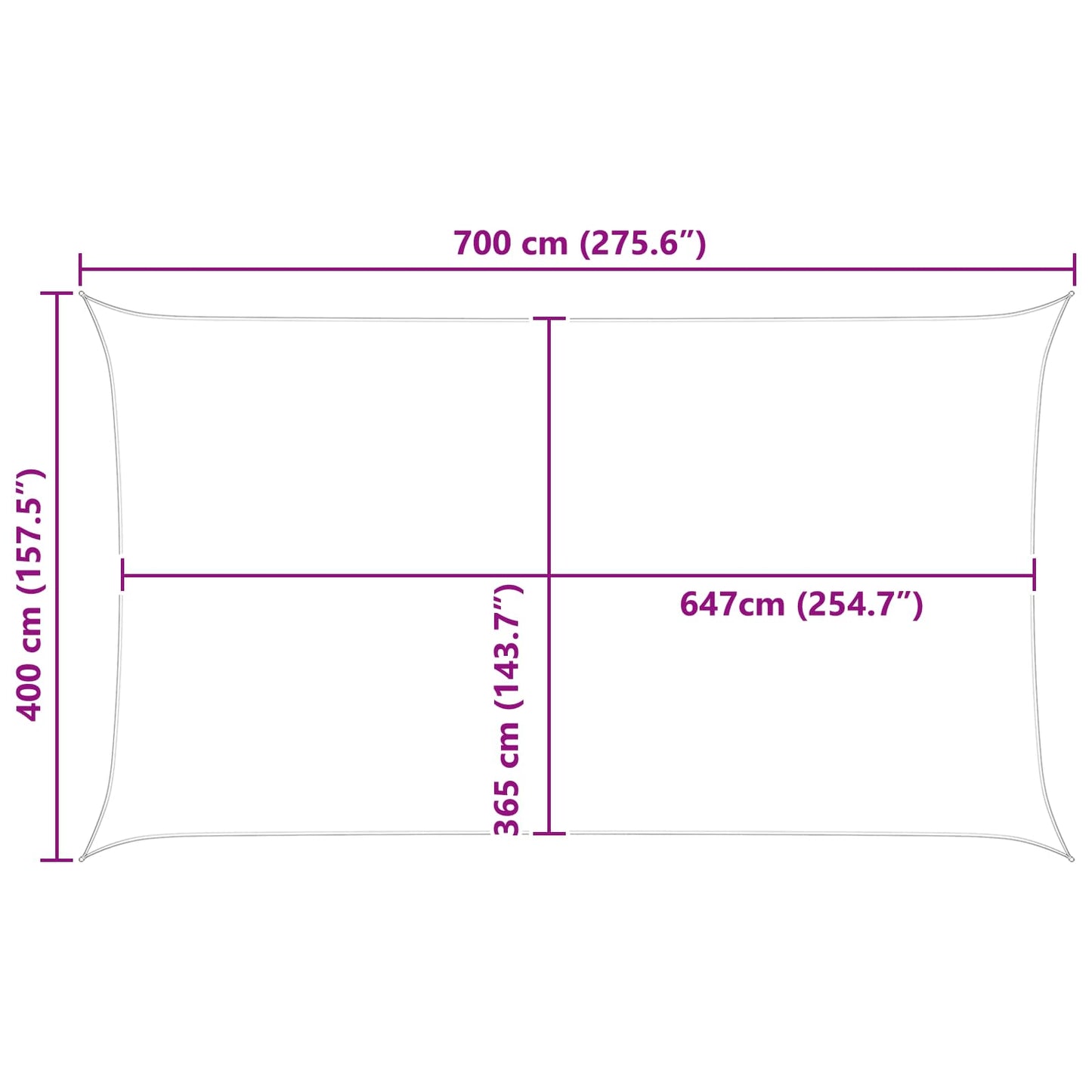 vidaXL Sun Shade Sail Orange and Brown 7 x 4 m 100% Polyester Oxford