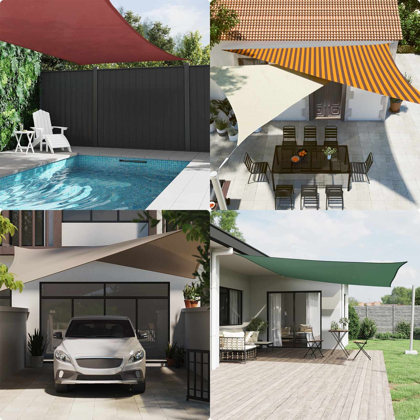 vidaXL Sun Shade Sail Orange and Brown 7 x 5 m 100% Polyester Oxford
