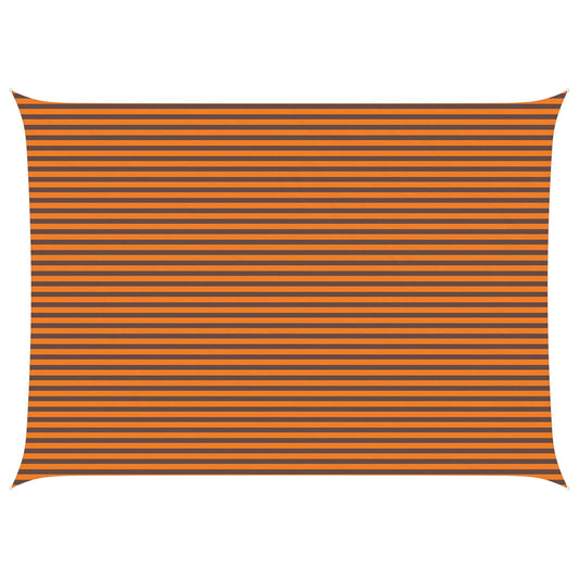 vidaXL Sun Shade Sail Orange and Brown 7 x 5 m 100% Polyester Oxford